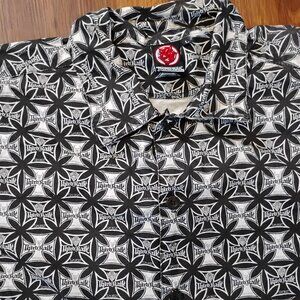 Vintage 90s Third Rail Graffiti Button Shirt Short Sleeve
